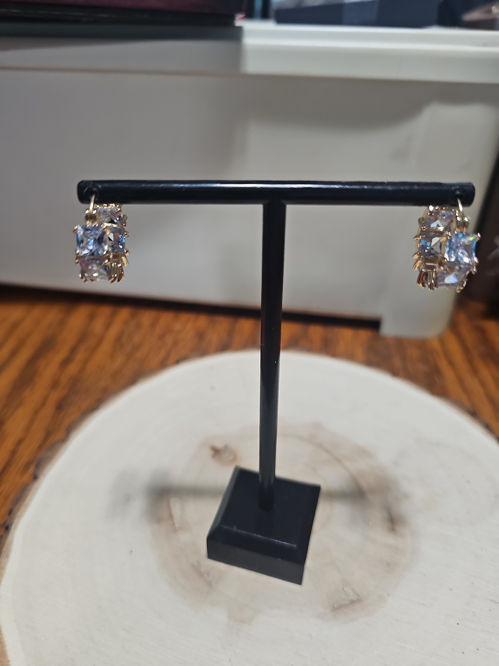 Gold-Tone Crystal Cluster Drop Earrings - Women's Jewelry